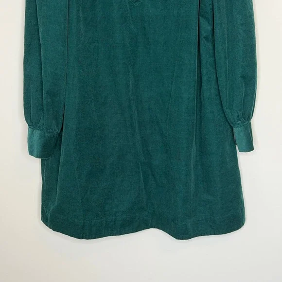 Vineyard Vines Green Corduroy Long Sleeve Shirt Dress Womens Large - Picture 8 of 12